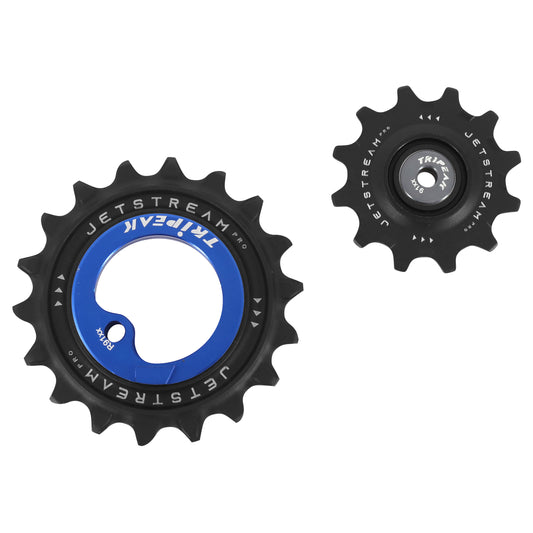 Tripeak aopw ceramic derailleur pulley 12-18 teeth 11x2 speed. Shimano Dura-Ace R9100 dark blue set of 2