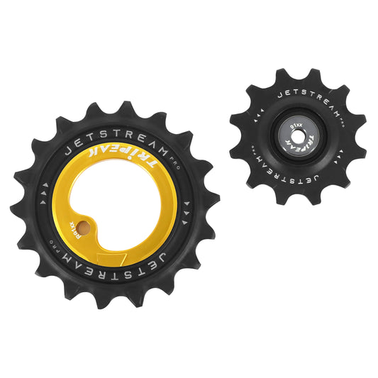 Tripeak aopw Derailleur Pulley 12-18 Tooth Ceramic 11x2v. Shimano Dura-Ace R9100 Gold Set of 2