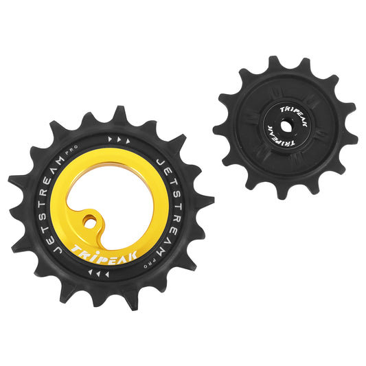Tripeak 13-18 tooth ceramic derailleur pulley aopw 12x1-11x2 speed. Shimano Deore XT 8100-8130 SLX 7120-7100 GRX 822 gold set of 2