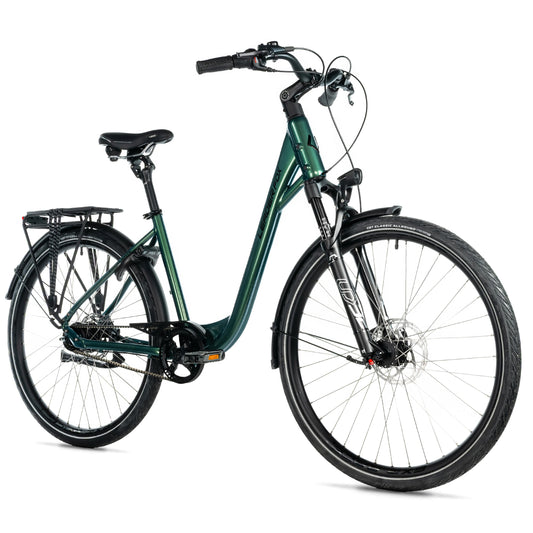 Vélo city bike 28 Leader fox escalante mixte vert brillant nexus 8v