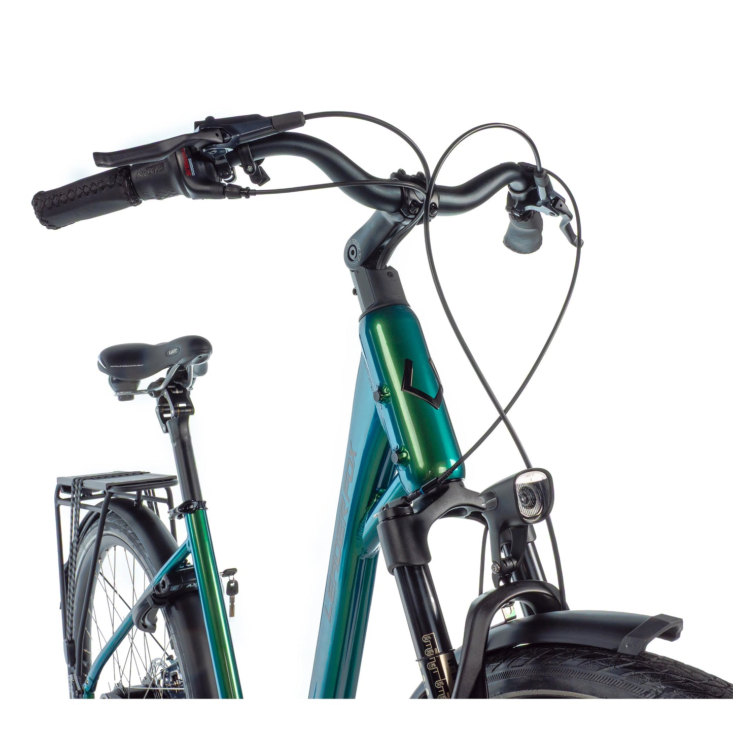 Vélo city bike 28 Leader fox escalante mixte vert brillant nexus 8v