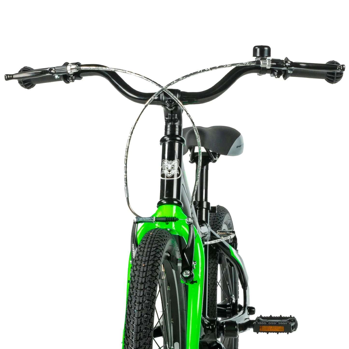 18-inch Leader Fox BUBU Kids' Bike, Black Green, V-brake (115-125 cm)