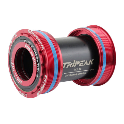 Integrated threaded bottom bracket Tripeak 3in1 ceramic 86mm shell diameter 47mm for 24mm/28.99mm/30mm axle (Sram dub/rotor 3d/Shimano/colnago/trek/seka compatible) -Red cup