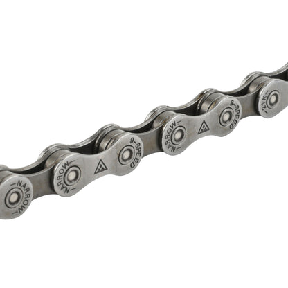 9-speed bike chain. Miche Strada black 112 links (1-2"x3-32") compatible with Shimano and Campagnolo