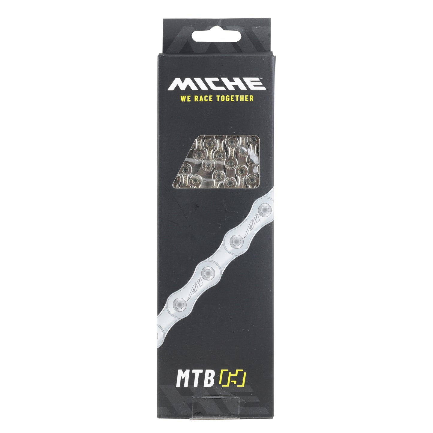 Chaîne vélo 9v. VTT Miche noir 138 maillons (1-2"x3-32") compatible Shimano