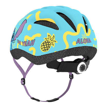 Casque vélo enfant Disney stitch city bleu avec molette réglage