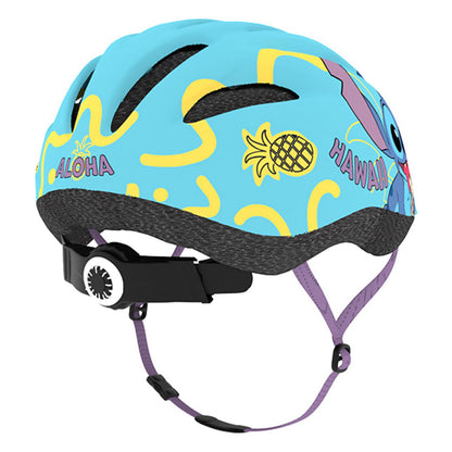 Casque vélo enfant Disney stitch city bleu avec molette réglage