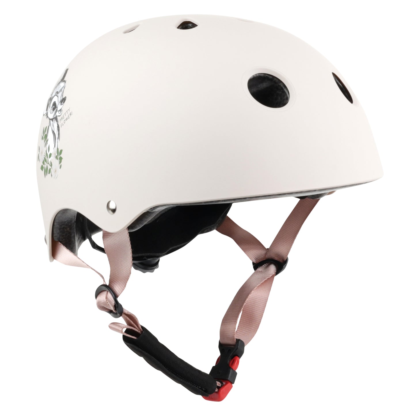 Casque vélo enfant Disney bambi rose avec molette réglage