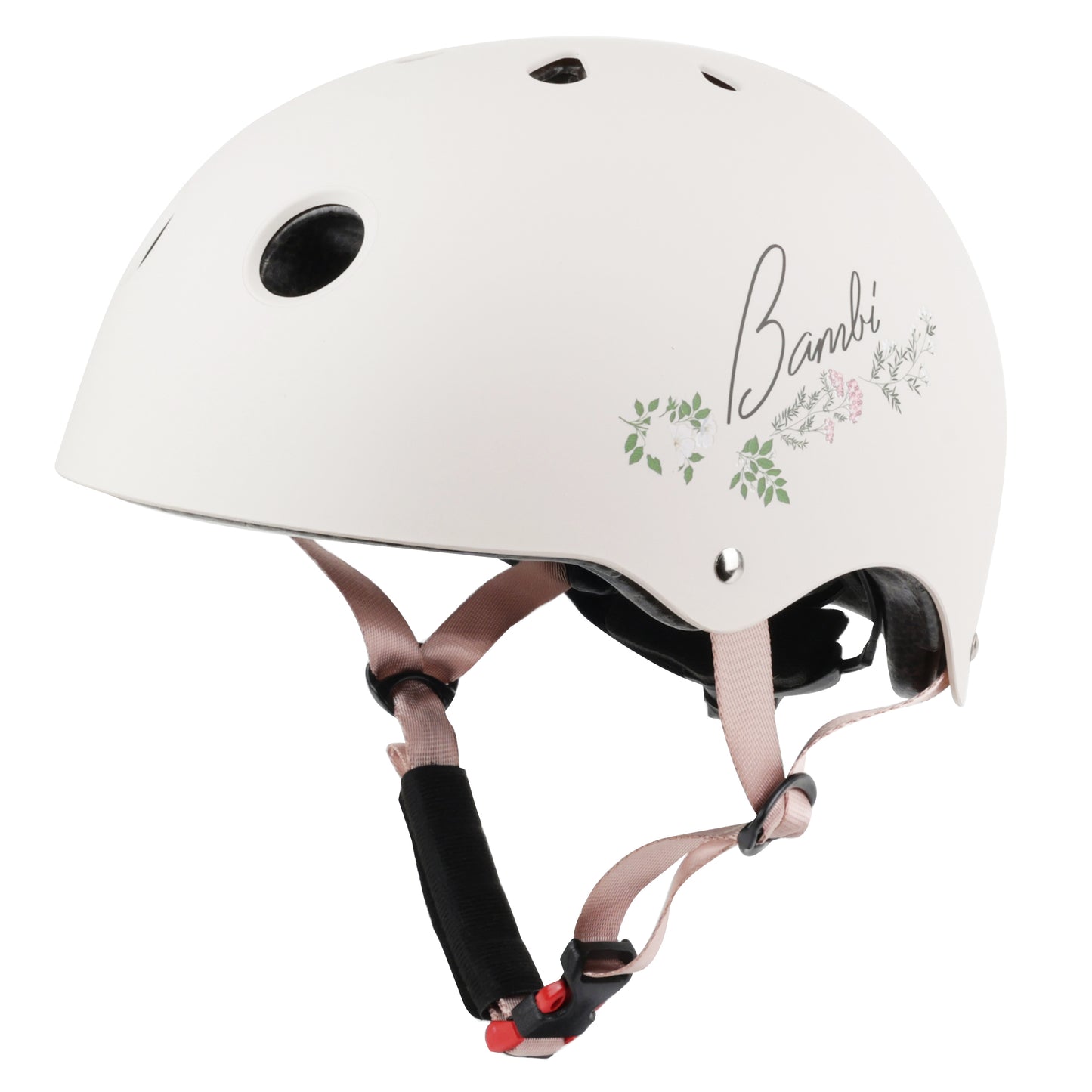 Casque vélo enfant Disney bambi rose avec molette réglage