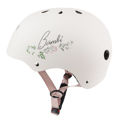 Casque vélo enfant Disney bambi rose avec molette réglage