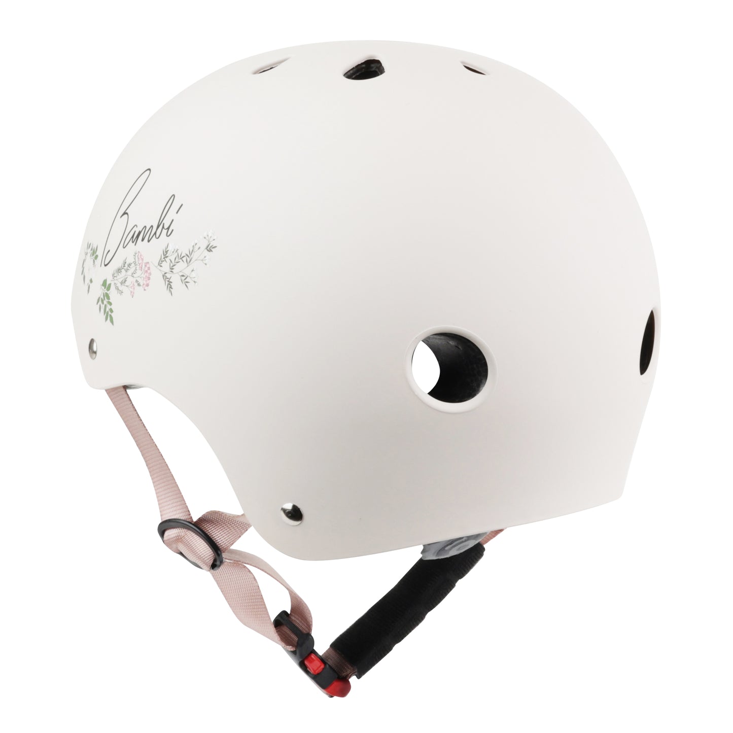 Casque vélo enfant Disney bambi rose avec molette réglage