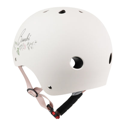 Casque vélo enfant Disney bambi rose avec molette réglage