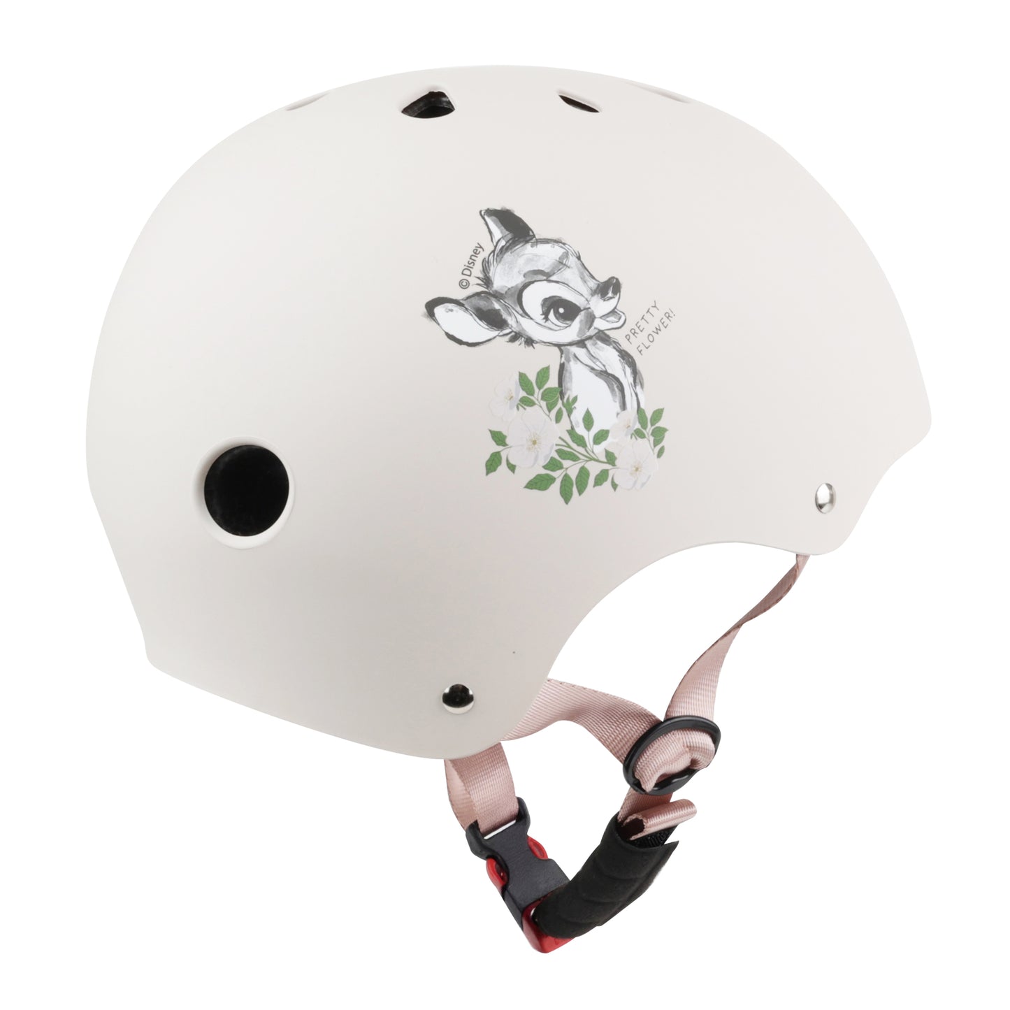 Casque vélo enfant Disney bambi rose avec molette réglage