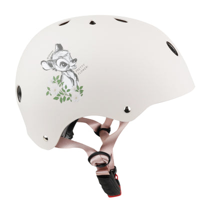 Casque vélo enfant Disney bambi rose avec molette réglage