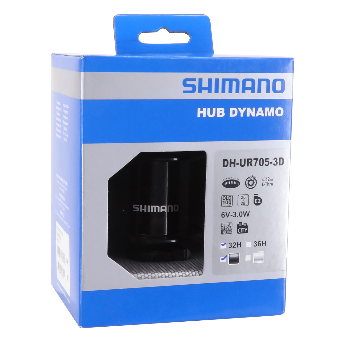 Shimano UR705 CL Thru-Axle Dynamo Hub