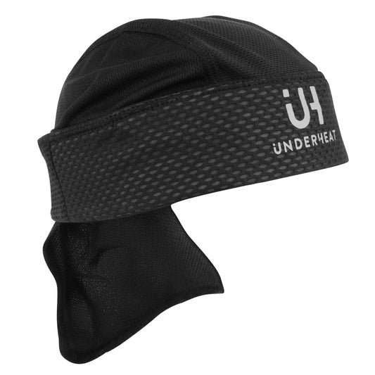 Bandana / tour de tête Urho rafraichissante noir -activer avec de l'eau