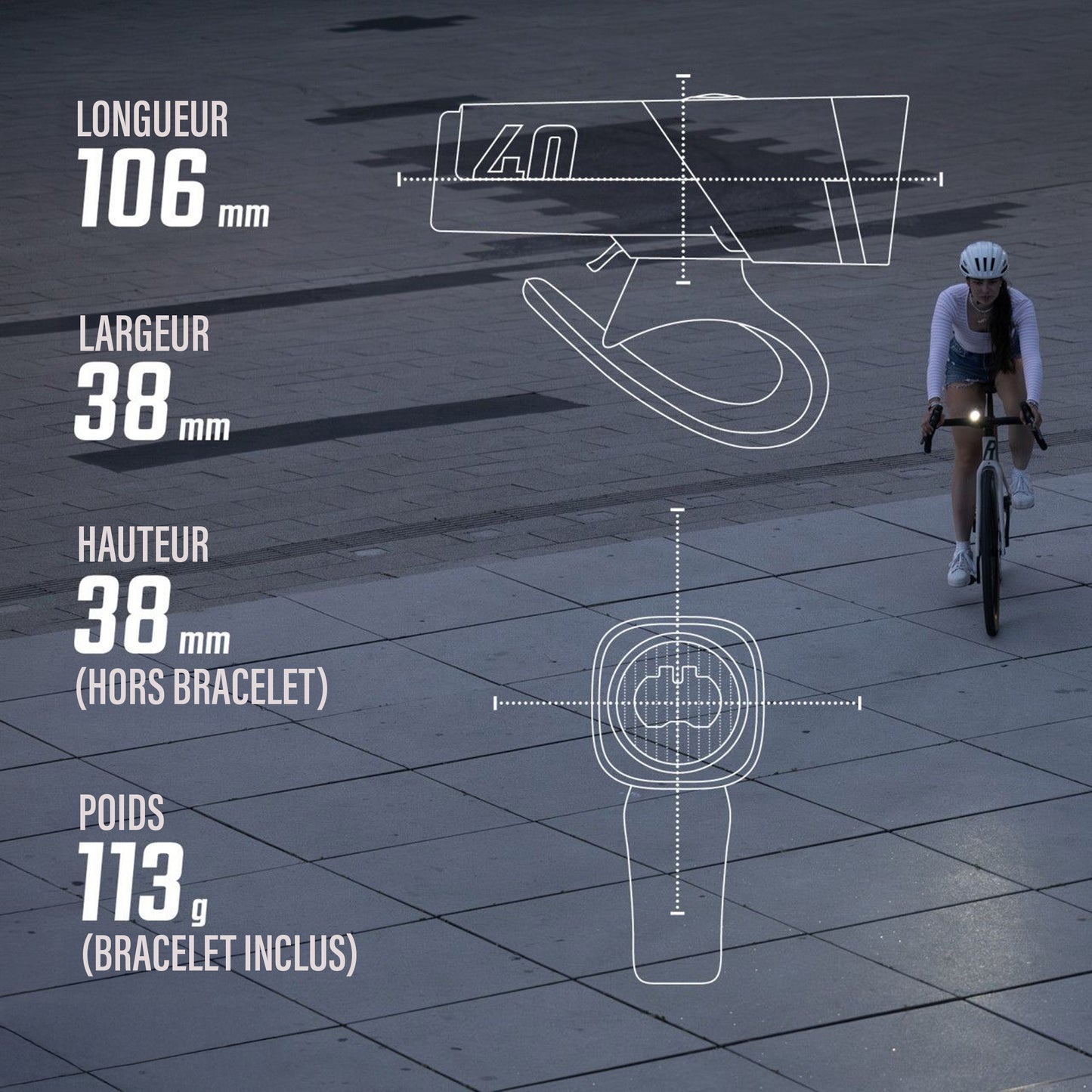 Eclairage vélo usb avant Sigma aura 40 lux