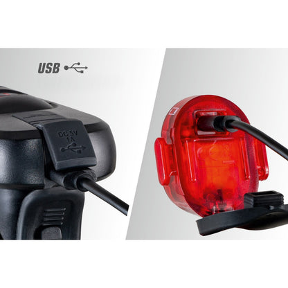 Eclairage vélo usb kit Sigma aura micro set aura 45-nugget ii