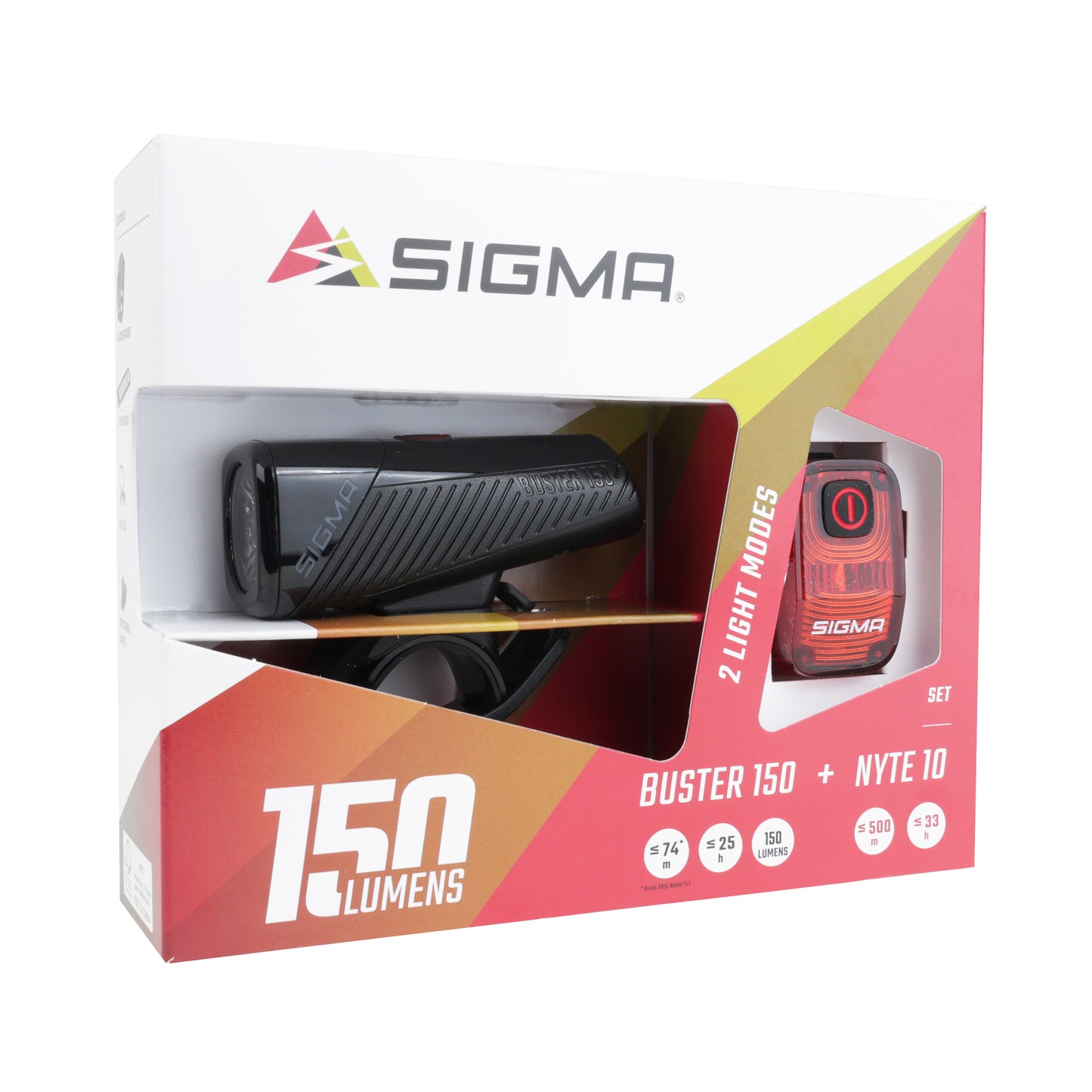 Eclairage vélo usb kit Sigma buster 150 lumen -nyte 10