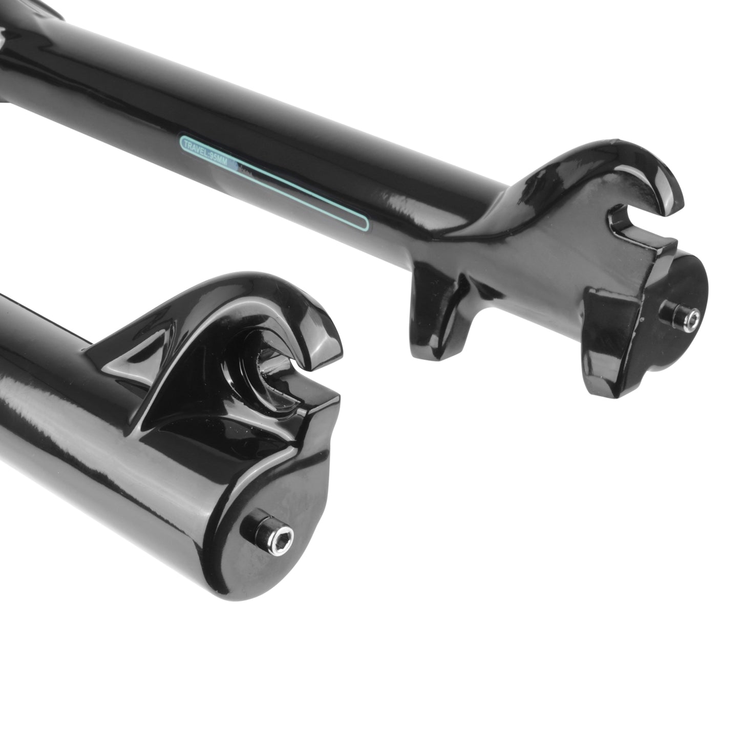 Fourche VTT - fat bike 26" noir tapered conique (pivot 1"1-8 haut et 1,5" bas)