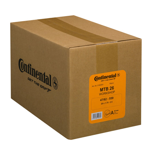 Chambre à air vélo 26 x 1.75-2.50 Continental valve schrader (carton de 50 pièces)