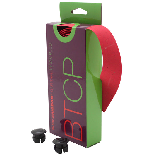 Ruban guidon Bikeribbon Cork Plus rouge avec liège