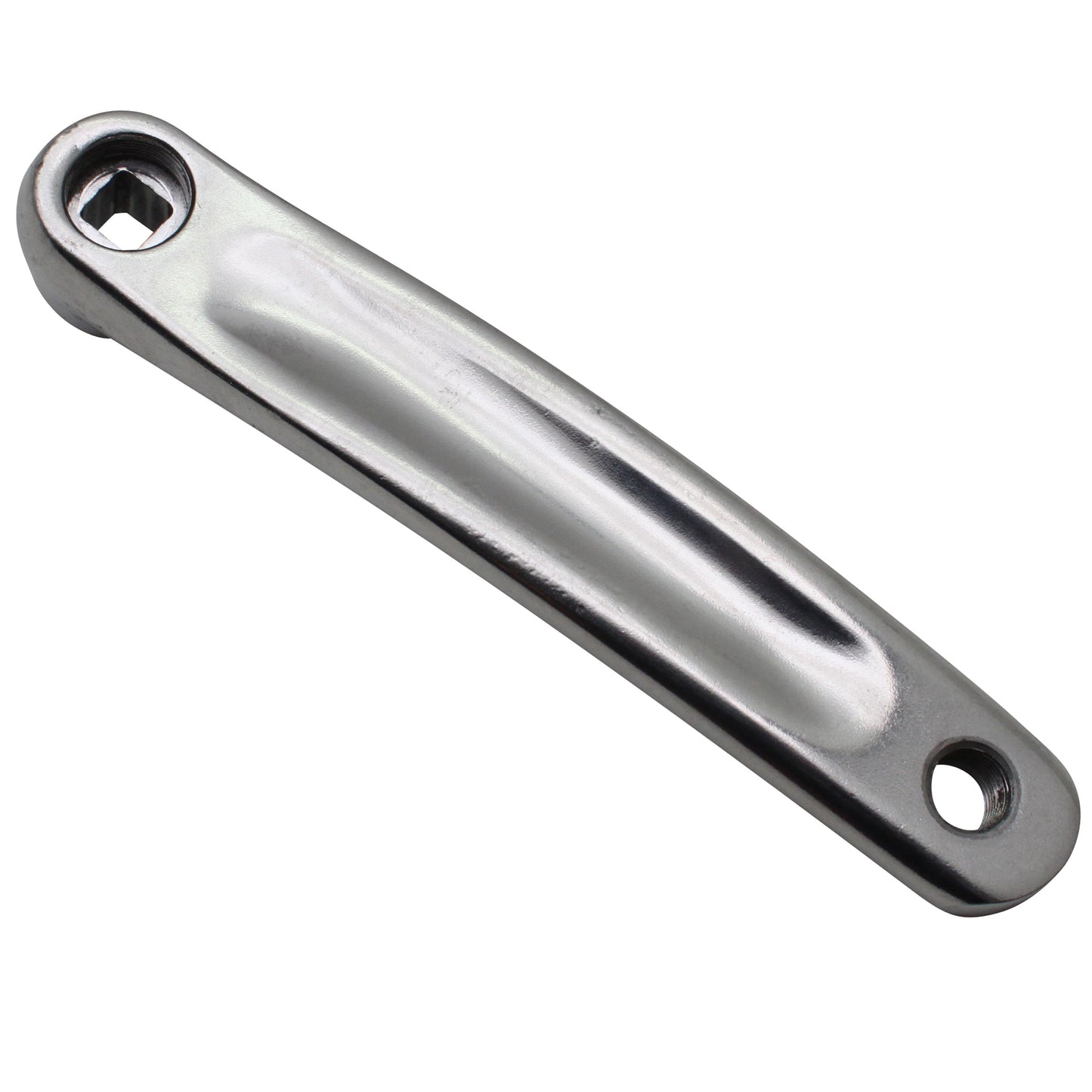 Manivelle gauche Newton alu large argent 170mm