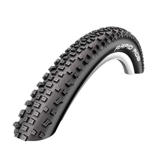 26 X 2.10 Schwalbe Rapid Rob Black TR Mountain Bike Tire (54-559) K-Guard Reinforcement