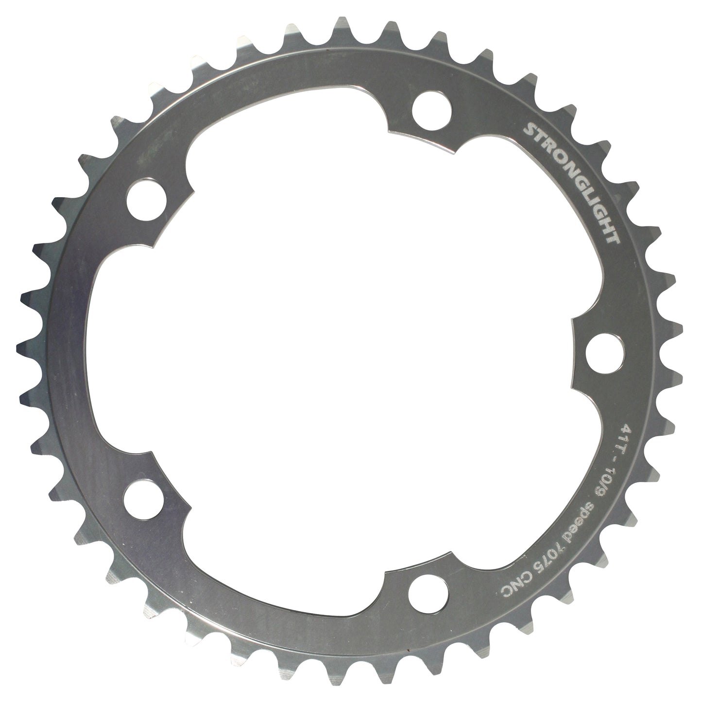 Stronglight D130 41T inner Shimano 9-10 speed road chainring, silver