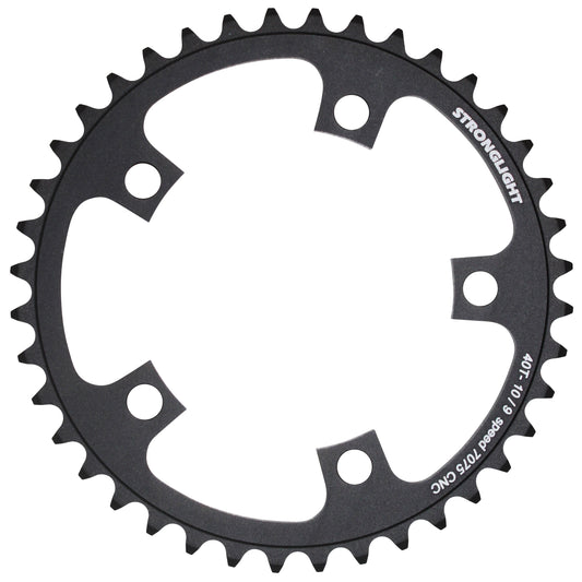 Plateau route Stronglight 5 bras D110 40D int Shimano noir 9-10V