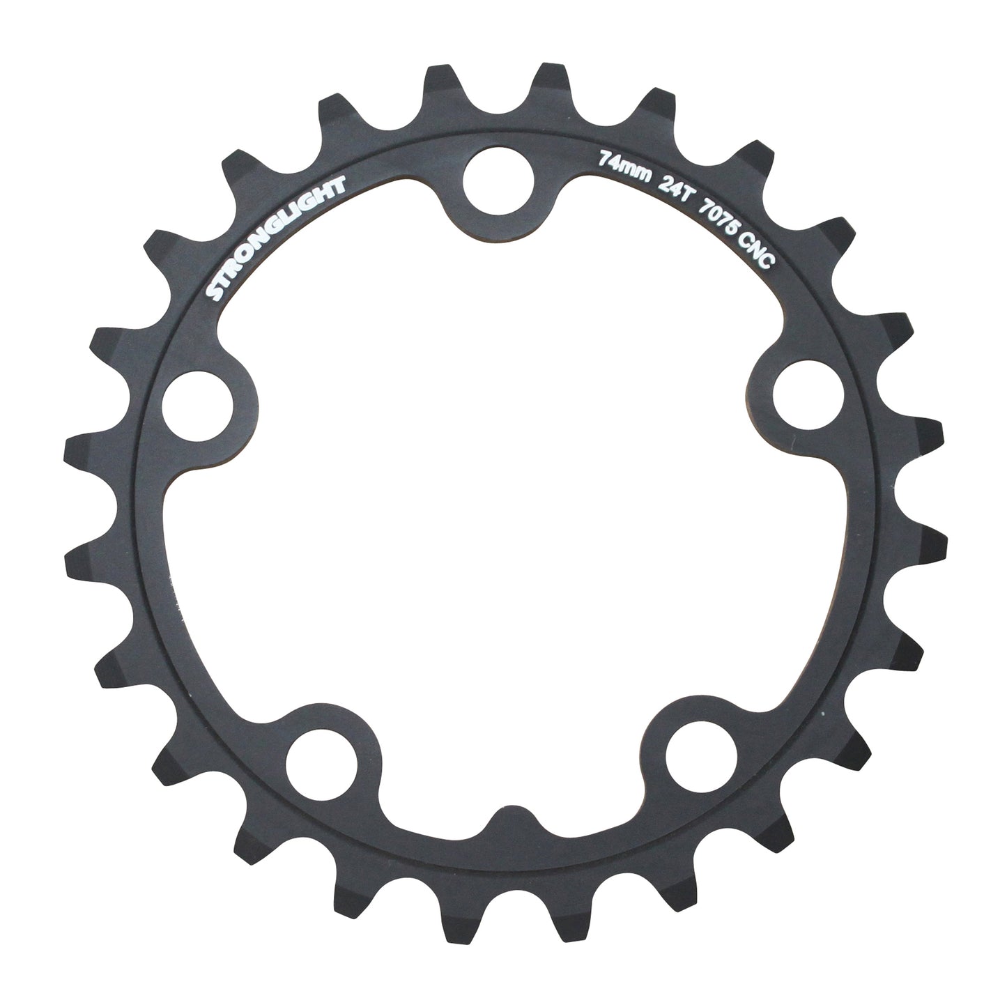 Plateau route Stronglight 5 bras D74 24D triple noir 9-10V