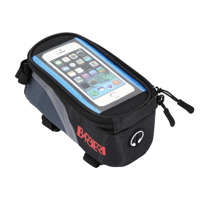 Bike frame-handlebar smartphone bag for cell phone / I-phone, velcro fastening, 17x9x7cm