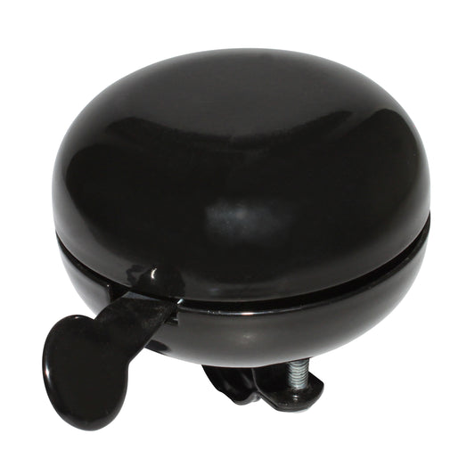 Sonnette timbre vélo PCP acier noir diamètre 80 mm