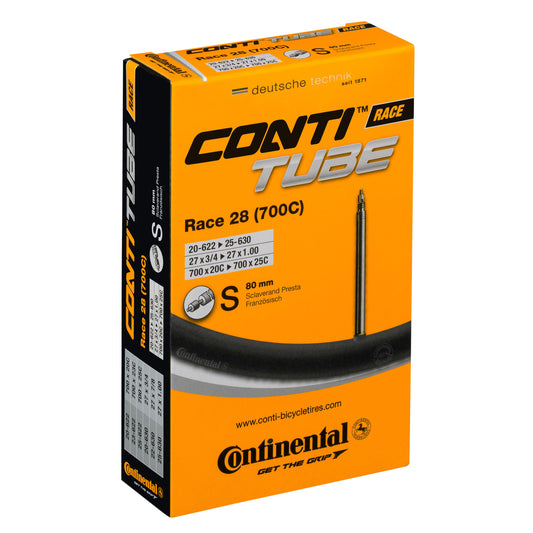 Chambre à air vélo 700 x 20-25 Continental valve presta obus démontable 80mm