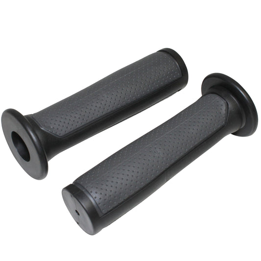 Poignées BMX Newton noir gris bi-matière 125mm collerette