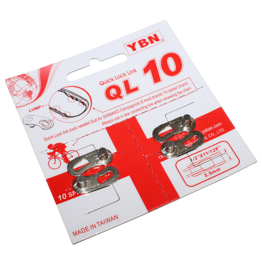 YBN 10-speed silver bike chain connector compatible with Shimano - Campagnolo