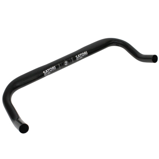 Cintre contre la montre plat satori aero alu noir 31,8 l 415mm type corne de vache mesure axe-axe