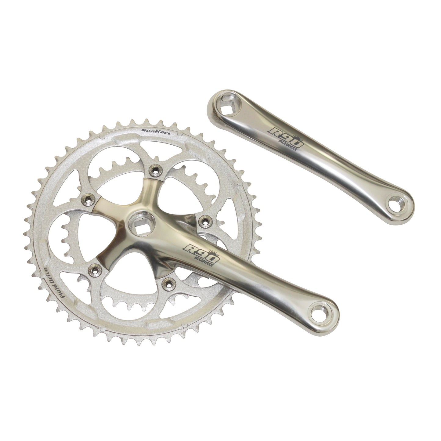 Sunrace R96 silver road crankset 170 50x34 square taper