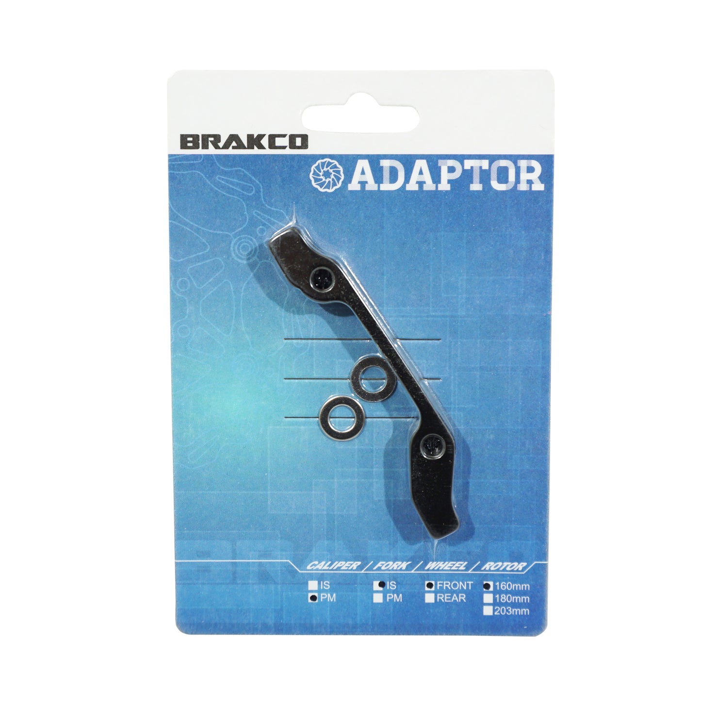 Adaptateur frein à disque VTT avant Brakco disque 160mm étrier post-mount sur fourche international