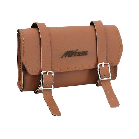 Sacoche de selle vélo vintage style cuir marron
