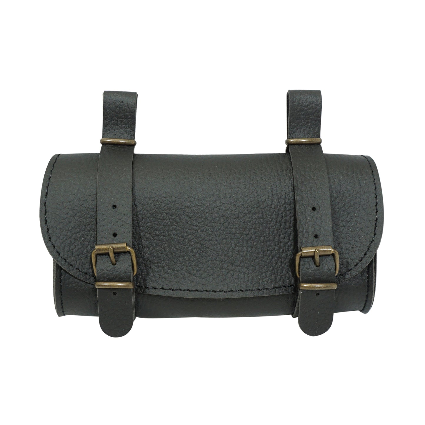 Vintage Black Leather Style Bicycle Saddle Bag 16x8.5x3.5cm