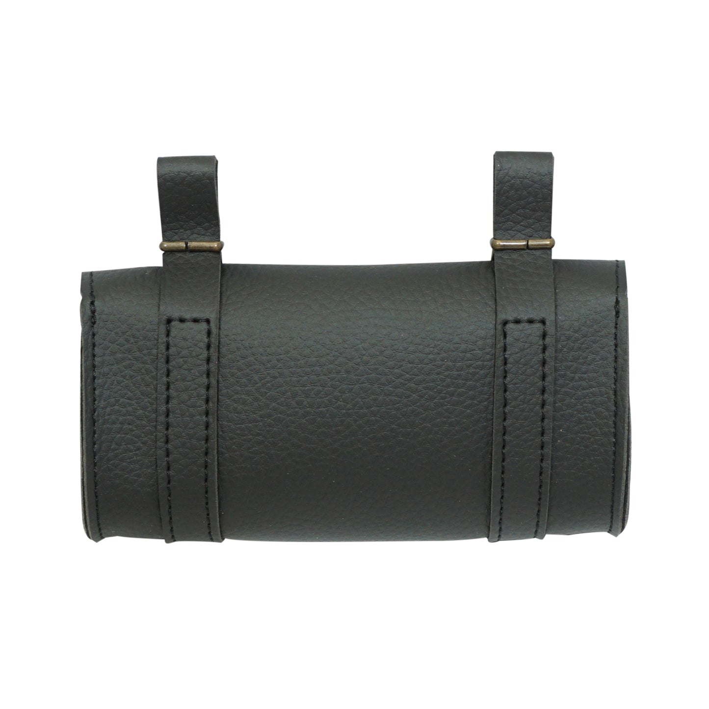 Vintage Black Leather Style Bicycle Saddle Bag 16x8.5x3.5cm