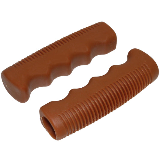 Poignées City PCP caoutchouc caramel 110mm vintage d22