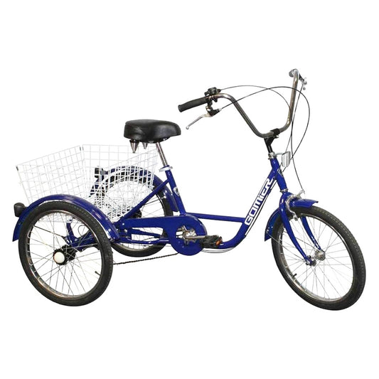 Adult Tricycle 20 Blue 5-Speed with Basket PCP