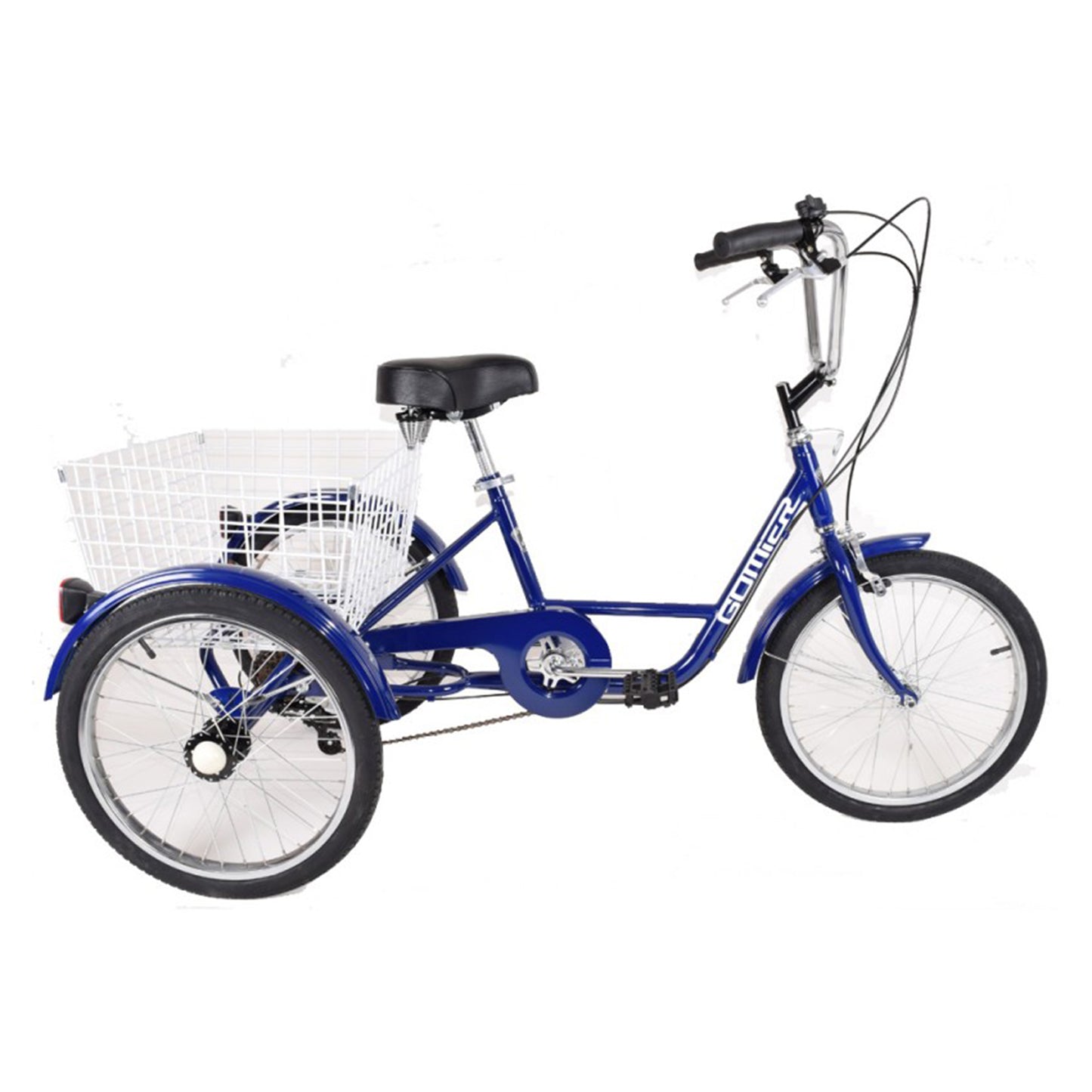Adult Tricycle 20 Blue 5-Speed with Basket PCP