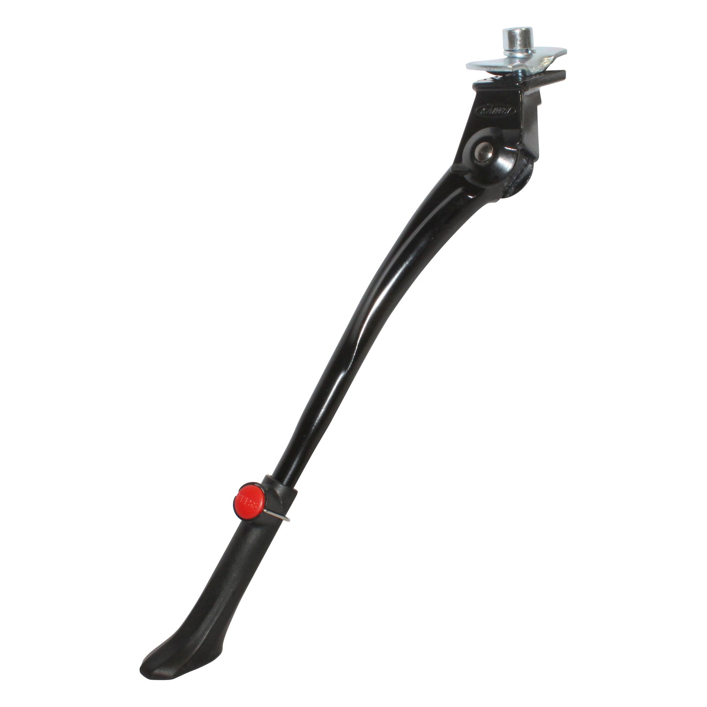 Side bike kickstand with PCP plate 24-29" reinforced adjustable tool-free black aluminum