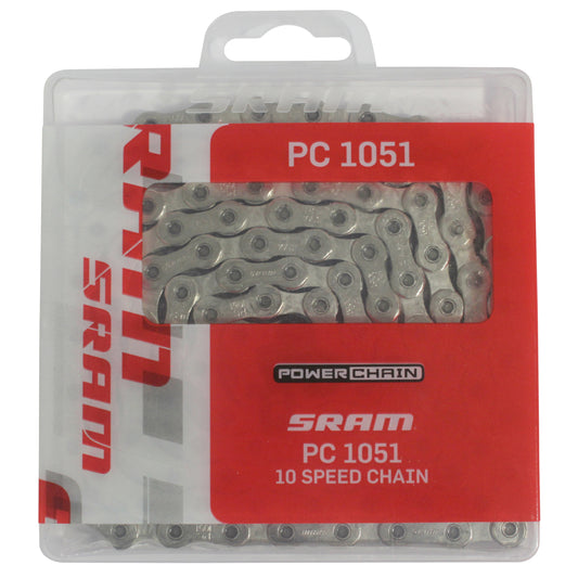 Chaîne vélo 10v. Route-VTT Sram pc-1051 gris-noir 114 maillons