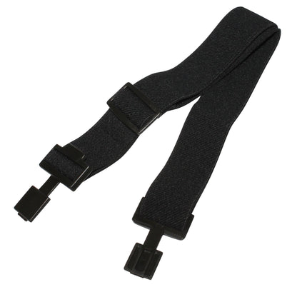 Elastic strap for transmitter belt with square end fastening