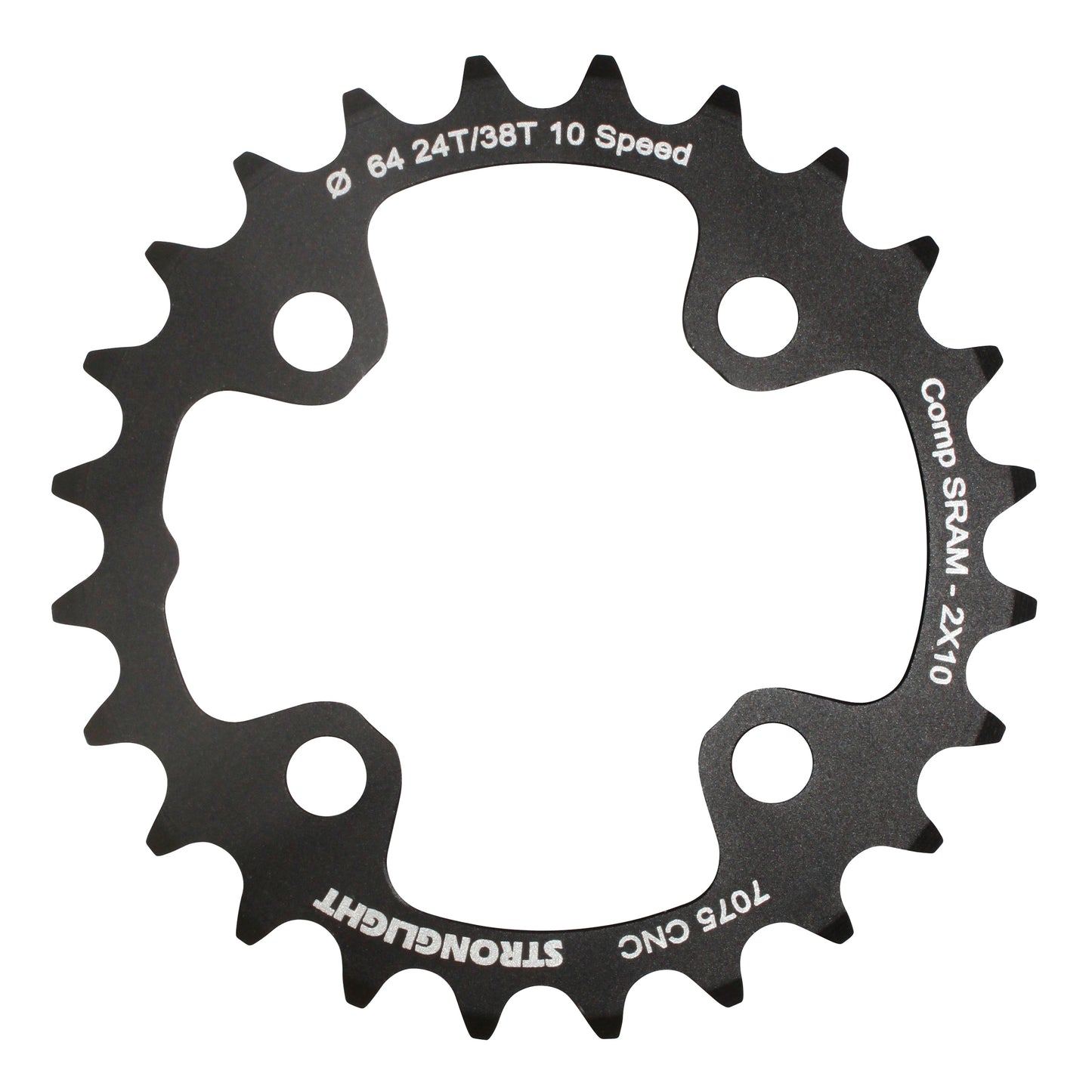 Plateau VTT 4 bras Stronglight D64 pour SRAM XO Shimano int24 10V