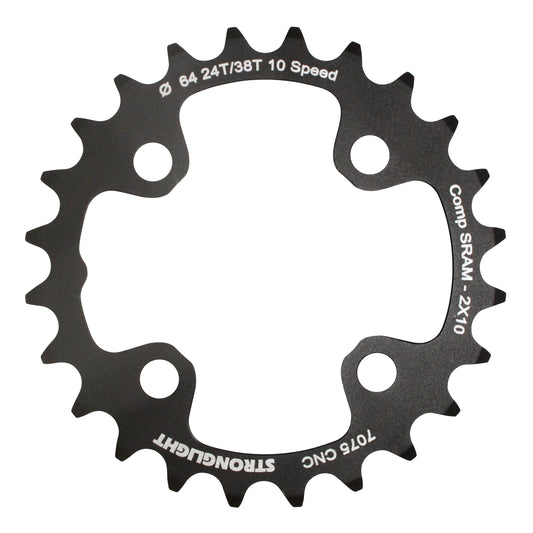 Plateau VTT 4 bras Stronglight D64 pour SRAM XO Shimano int24 10V
